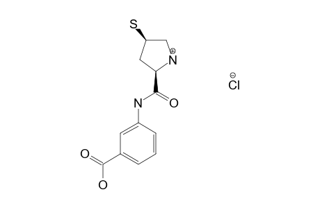 (2S)-CIS-3-[[(4-MERCAPTO-2-PYRROLIDINYL)-CARBONYL]-AMINO]-BENZOIC-ACID-MONOHYDROCHLORIDE