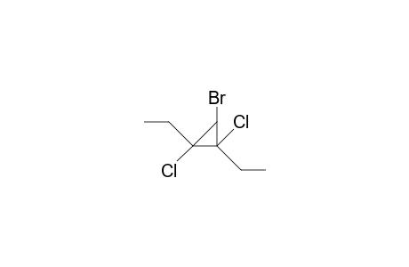 (E)-3-Bromo-1,2-dichloro-1,2-diethyl-cyclopropane