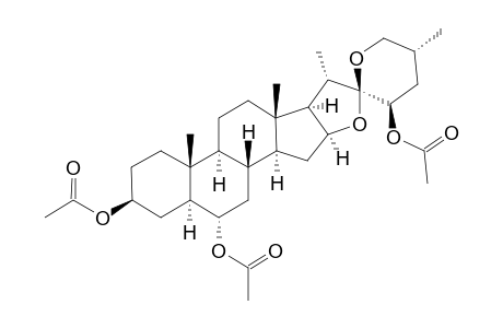 SOLASPIGENIN-3-BETA,6-ALPHA,23-BETA-O-TRIACETAT=(25R)-3-BETA,6-ALPHA,23-BETA-TRIACETOXY-5-ALPHA-SPIROSTAN