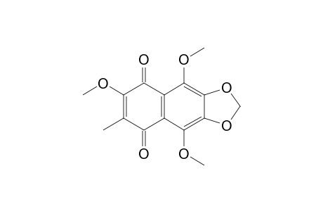 Naphtho[2,3-d]-1,3-dioxole-5,8-dione, 4,6,9-trimethoxy-7-methyl-