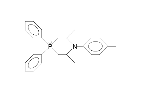 2,6-Dimethyl-4,4-diphenyl-1-P-tolyl-1-azaphosphorinanium cation