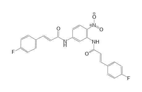 (2E)-3-(4-fluorophenyl)-N-(3-{[(2E)-3-(4-fluorophenyl)-2-propenoyl]amino}-4-nitrophenyl)-2-propenamide