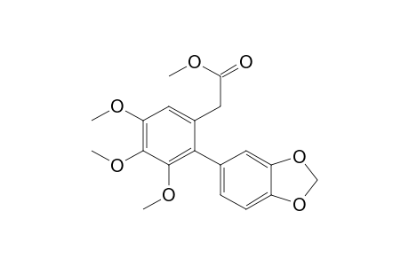 Benzeneacetic acid, 2-(1,3-benzodioxol-5-yl)-3,4,5-trimethoxy-, methyl ester