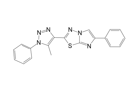 2-(5-Methyl-1-phenyl-1H-1,2,3-triazol-4-yl)-6-phenylimidazo[2,1-b][1,3,4]thiadiazole