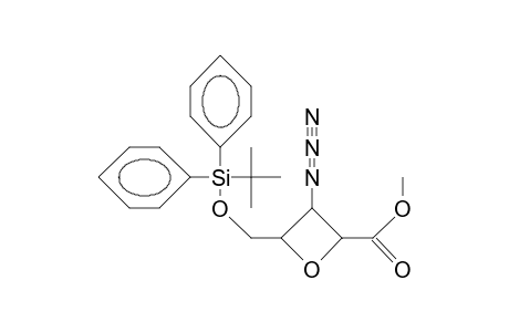 3-Azido-4-(T-butyl-diphenyl-silyloxymethyl)-oxetane-2-carboxylic acid, methyl ester