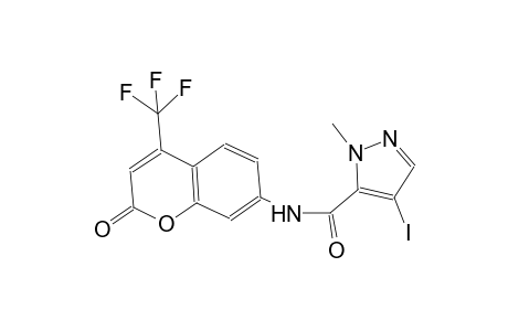 4-iodo-1-methyl-N-[2-oxo-4-(trifluoromethyl)-2H-chromen-7-yl]-1H-pyrazole-5-carboxamide