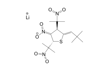 LITHIUM-TRANS-2-[(Z)-2',2'-DIMETHYL-PROPYLIDENE]-3,5-BIS-(1''-METHYL-1''-NITRO-ETHYL)-4-ACI-NITRO-TETRAHYDROTHIOPHEN