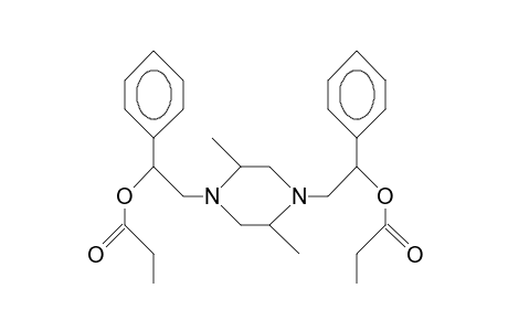cis-2,5-Dimethyl.alpha.-1,4-bis-(2-phenyl-2-propionoxy-ethyl)-piperazine