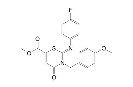 methyl (2Z)-2-[(4-fluorophenyl)imino]-3-(4-methoxybenzyl)-4-oxo-3,4-dihydro-2H-1,3-thiazine-6-carboxylate