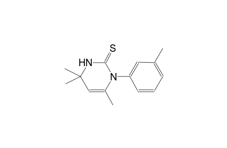 2(1H)-pyrimidinethione, 3,4-dihydro-4,4,6-trimethyl-1-(3-methylphenyl)-