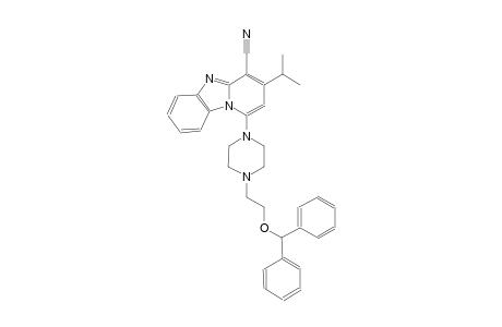 1-{4-[2-(benzhydryloxy)ethyl]-1-piperazinyl}-3-isopropylpyrido[1,2-a]benzimidazole-4-carbonitrile