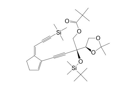2(S)-2-(t-Butyldimethylsilyloxy)-2-[(4R)-2,2-dimethyl-1,3-dioxolan-4-yl]-4[(5Z)-5-(3-trimethylsilyl-2-propynylidene)-1-cyclopenten-1-yl]-3-butyn-1-yl 2,2-dimethylpropanoate