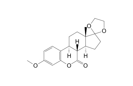 6-Oxaestra-1,3,5(10)-triene-7,17-dione, 3-methoxy-, cyclic 17-(1,2-ethanediyl acetal), (.+-.)-