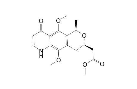 2-[(6R,8R)-4-keto-5,10-dimethoxy-6-methyl-1,6,8,9-tetrahydropyrano[3,4-g]quinolin-8-yl]acetic acid methyl ester