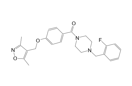 piperazine, 1-[4-[(3,5-dimethyl-4-isoxazolyl)methoxy]benzoyl]-4-[(2-fluorophenyl)methyl]-