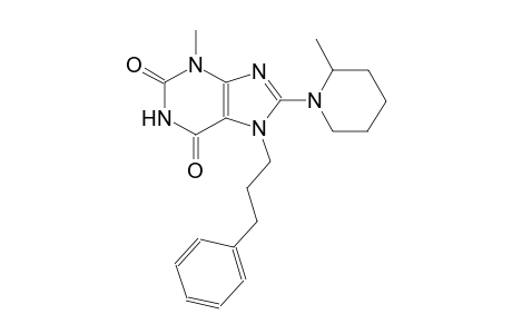 3-methyl-8-(2-methyl-1-piperidinyl)-7-(3-phenylpropyl)-3,7-dihydro-1H-purine-2,6-dione