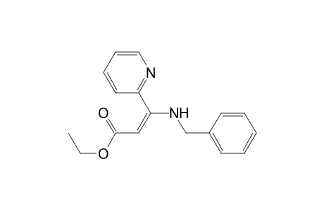 2-Propenoic acid, 3-[(phenylmethyl)amino]-3-(2-pyridinyl)-, ethyl ester, (E)-