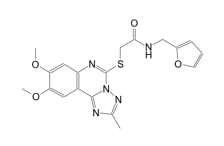 2-[(8,9-dimethoxy-2-methyl[1,2,4]triazolo[1,5-c]quinazolin-5-yl)sulfanyl]-N-(2-furylmethyl)acetamide