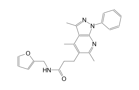 1H-pyrazolo[3,4-b]pyridine-5-propanamide, N-(2-furanylmethyl)-3,4,6-trimethyl-1-phenyl-