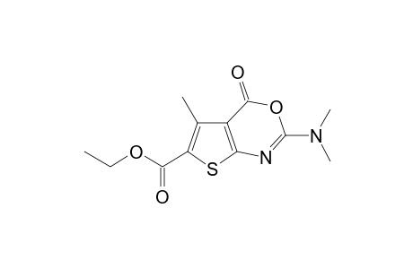 2-dimethylamino-4-keto-5-methyl-thieno[5,4-d][1,3]oxazine-6-carboxylic acid ethyl ester