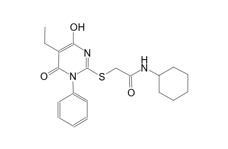 N-Cyclohexyl-2-(5-ethyl-4-hydroxy-6-oxo-1-phenyl-1,6-dihydro-pyrimidin-2-ylsulfanyl)-acetamide
