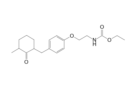 Ethyl N-[2-[4-[(3-methyl-2-oxidanylidene-cyclohexyl)methyl]phenoxy]ethyl]carbamate