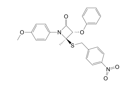 trans-1-(4-Methoxyphenyl)-3-phenoxy-4-methyl-4-(4-nitrophenylmethyl)thio-azetidin-2-one