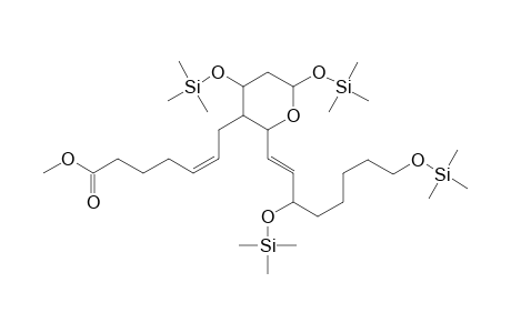 7-(2-(3,8-di(trimethylsiloxy)-1-octenyl)-4,6-di(trimethylsiloxy)-2,3,5,6-tetrahydro-1,4-pyran-3-yl)-5(Z)-heptenoic acid methyl ester