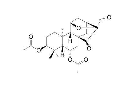 MELISSOIDESIN-J;3-BETA,6-ALPHA-DIACETOXY-15-BETA,17-DIHYDROXY-11-BETA,16-BETA-EPOXY-ENT-KAURANE