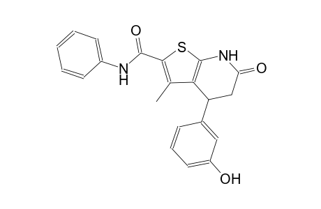 thieno[2,3-b]pyridine-2-carboxamide, 4,5,6,7-tetrahydro-4-(3-hydroxyphenyl)-3-methyl-6-oxo-N-phenyl-