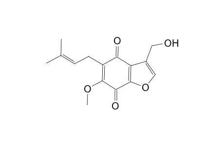 4,7-Benzofurandione, 3-(hydroxymethyl)-6-methoxy-5-(3-methyl-2-butenyl)-