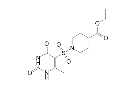 ethyl 1-[(6-methyl-2,4-dioxo-1,2,3,4-tetrahydro-5-pyrimidinyl)sulfonyl]-4-piperidinecarboxylate