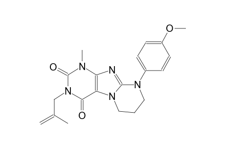 9-(4-methoxyphenyl)-1-methyl-3-(2-methyl-2-propenyl)-6,7,8,9-tetrahydropyrimido[2,1-f]purine-2,4(1H,3H)-dione