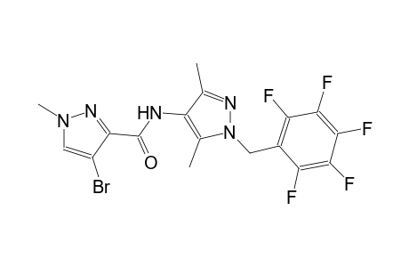 4-bromo-N-[3,5-dimethyl-1-(2,3,4,5,6-pentafluorobenzyl)-1H-pyrazol-4-yl]-1-methyl-1H-pyrazole-3-carboxamide