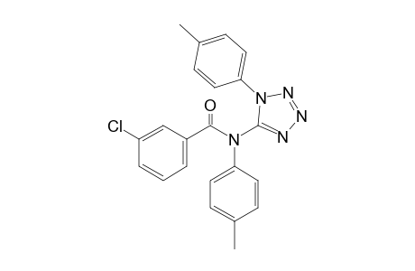 1-(4-Methylphenyl)-5-[N-(4-methylphenyl)-N-(3-chlorobenzoyl)amino]tetrazole