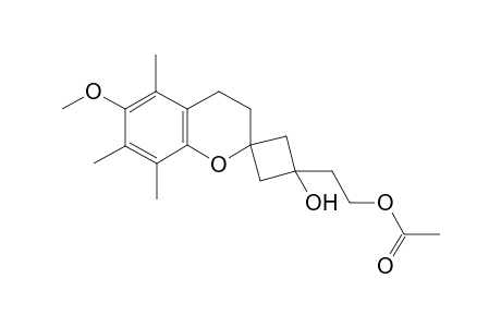 2-(cis-3'-Hydroxy-6-methoxy-5,7,8-trimethylspiro[chromane-2,1'-cyclobutan]-3'-yl)ethyl acetate