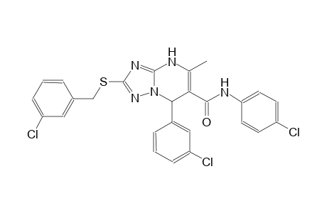 2-[(3-chlorobenzyl)sulfanyl]-7-(3-chlorophenyl)-N-(4-chlorophenyl)-5-methyl-4,7-dihydro[1,2,4]triazolo[1,5-a]pyrimidine-6-carboxamide