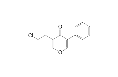 3-(2-Chloroethyl)-5-phenyl-4H-pyran-4-one