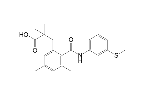 2-{[m-(METHYLTHIO)PHENYL]CARBAMOYL}-alpha,alpha,3,5-TETRAMETHYLHYDROCINNAMIC ACID