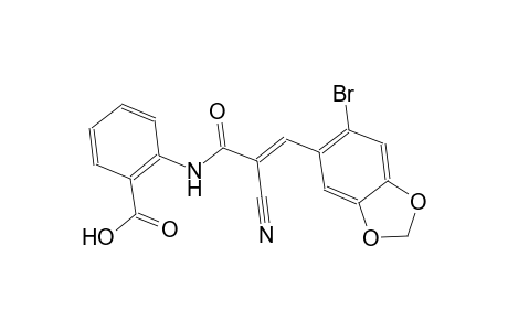 2-{[(2E)-3-(6-bromo-1,3-benzodioxol-5-yl)-2-cyano-2-propenoyl]amino}benzoic acid