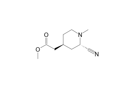 Methyl trans-2-cyano-1-methylpiperidine-4-acetate