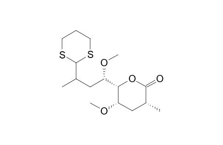 L-glycero-L-talo-Nonuronic acid, 2,3,7,8-tetradeoxy-2,8-dimethyl-4,6-di-O-methyl-, .delta.-lactone, 1-(1,3-propanediyl mercaptal)