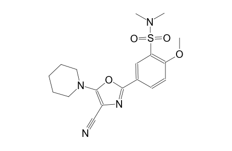 benzenesulfonamide, 5-[4-cyano-5-(1-piperidinyl)-2-oxazolyl]-2-methoxy-N,N-dimethyl-