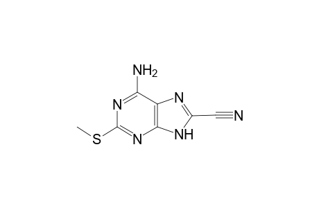 9H-Purine-8-carbonitrile, 6-amino-3-methylthio-