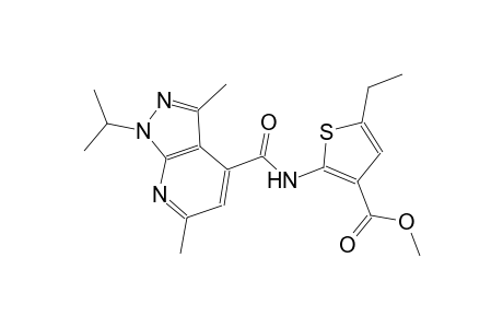 methyl 5-ethyl-2-{[(1-isopropyl-3,6-dimethyl-1H-pyrazolo[3,4-b]pyridin-4-yl)carbonyl]amino}-3-thiophenecarboxylate