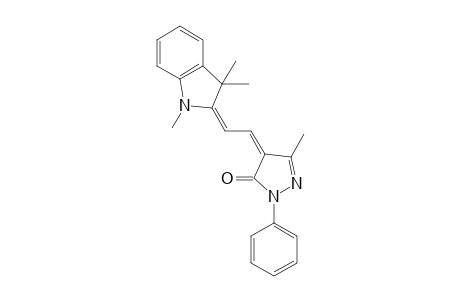 (4Z)-5-Methyl-2-phenyl-4-[(2E)-2-(1,3,3-trimethyl-1,3-dihydro-2H-indol-2-ylidene)ethylidene]-2,4-dihydro-3H-pyrazol-3-one