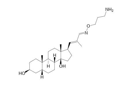 (3S,5R,8R,9S,10S,13R,14S,17R)-17-[(E,3E)-3-(3-aminopropoxyimino)-2-methyl-prop-1-enyl]-10,13-dimethyl-1,2,3,4,5,6,7,8,9,11,12,15,16,17-tetradecahydrocyclopenta[a]phenanthrene-3,14-diol
