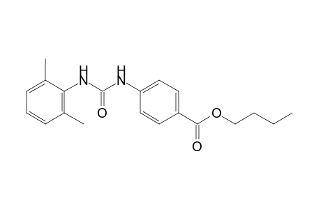 p-[3-(2,6-xylyl)ureido]benzoic acid, butyl ester