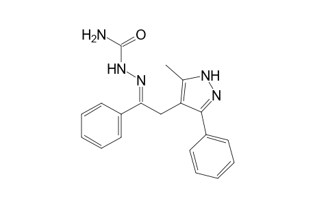 2-(5-methyl-3-phenylpyrazol-4-yl)acetophenone, semicarbazone