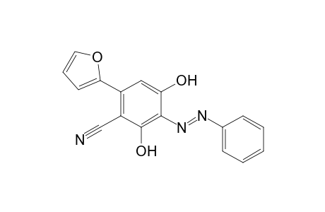 4-Cyano-5-(2'-furyl)-1,3-dihydroxy-2-phenylazobenzene